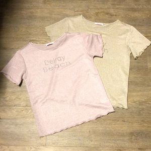 Short sleeve sparkly Delray Beach Tees.